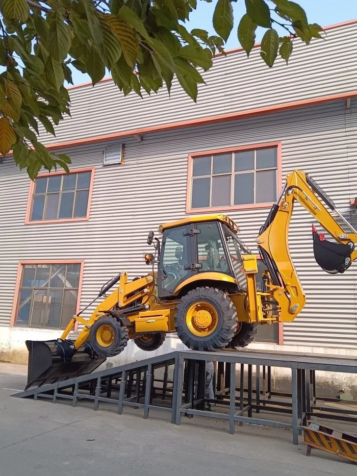 Standard 3CX backhoe loader on municipal work