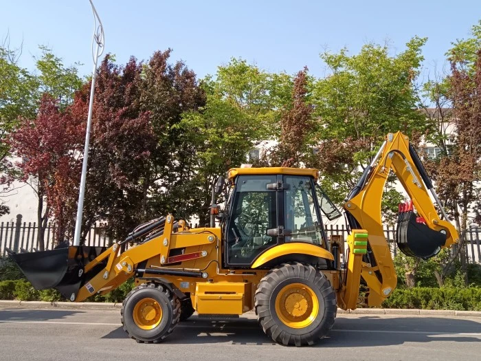 Standard 3CX backhoe loader front view