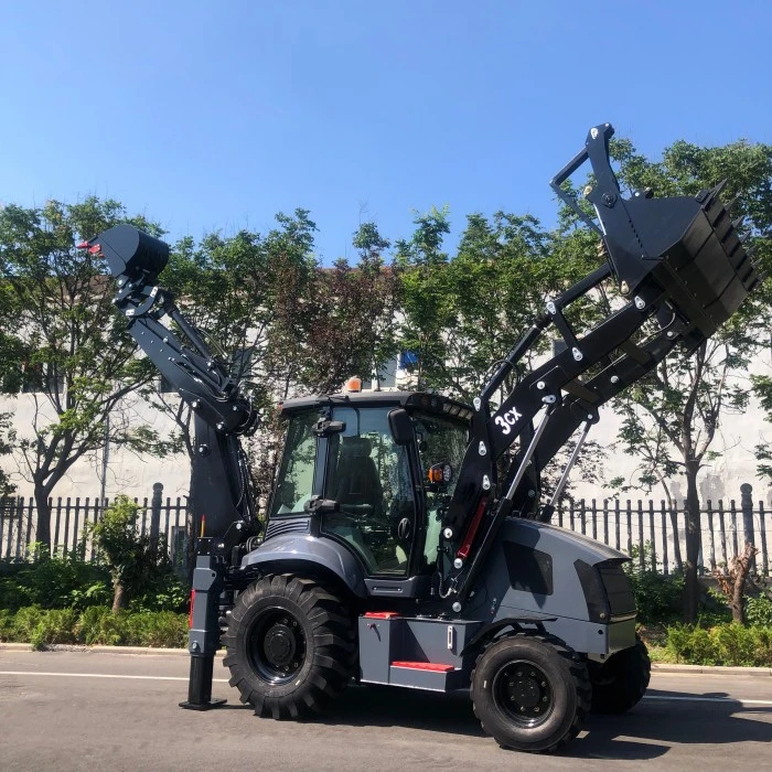 Standard 4CX backhoe loader front view