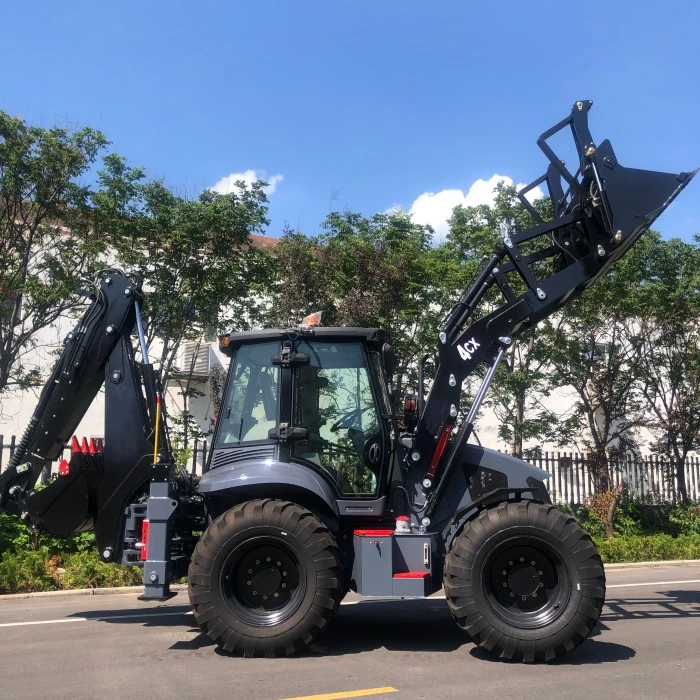 Standard 4CX backhoe loader working on site